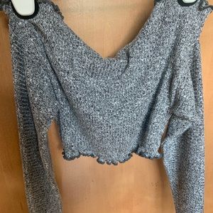 Gray crop top